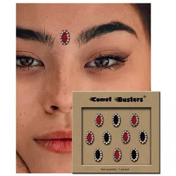 Comet Busters Set of 10 Stone Studded Bindis - Multicolored image 3