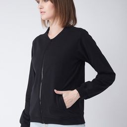 BAESD Mock Collar Bomber Jacket With Zip Detail-picture-2