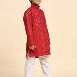 Pro-Ethic STYLE DEVELOPER Boys Embroidered Sequinned Kurta with Pyjamas image 2