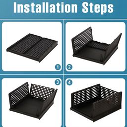 Kuber Industries Black Set of 12 Regular Desk Organiser image 5