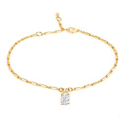 MINUTIAE Gold-Plated Artificial Stones Anklet image 3