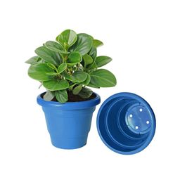Kuber Industries Set Of 8 Blue Solid Large Flower Planters image 3