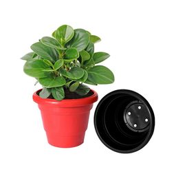 Kuber Industries Pack of 10 Solid Layered Plastic Flower Pot With Drainage Hole image 3