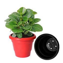 Kuber Industries Pack of 8 Solid Layered Plastic Flower Pot With Drainage Hole image 3
