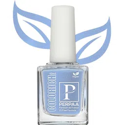 PERPAA Colorich 2 Pcs French Formula Nail Polish-10ml Each-Texture Blue07-Texture Silver09 image 5