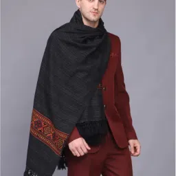 Braid N Cord Polyester Wool Blend Applique Men, Women Shawl-picture-28