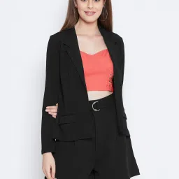 Women Blazer and Pant Set Solid Suit-image-29