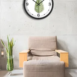 OLIVE TREE Black & White Printed Contemporary Wall Clock-image-56