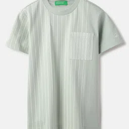 United Colors of Benetton Boys Striped Pure Cotton Pockets T-shirt-image-34