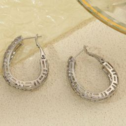 StyleCast Silver-Plated Classic Hoop Earrings-image-88