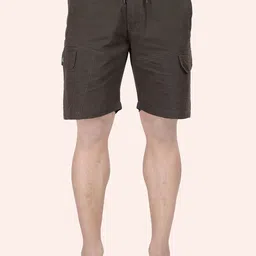 24 Street Men Regular Fit Mid-Rise Knee Length Cotton Cargo Shorts-picture-13