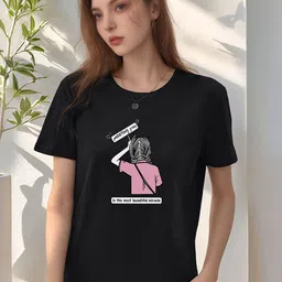 StyleCast x Revolte Women Printed Raw Edge T-shirt-picture-40
