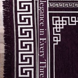 VAS COLLECTIONS Maroon Abstract No Shredding Polyester Carpet image 3