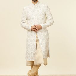 Twamev Floral Embroidered Sherwani Set-image-78