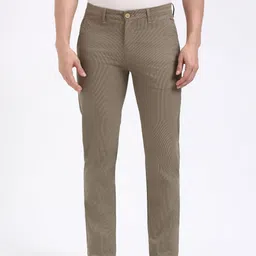 Peter England Casuals Men Checked Super Slim Fit Trousers-image-65