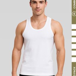 AMUL COMFY Men Pack Of 6 Solid Sleeveless Cotton Vest-image-41
