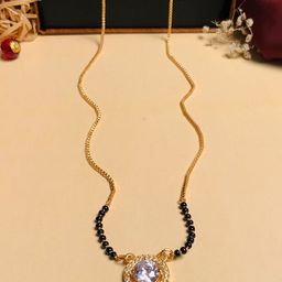 Anouk Gold-Plated Artificial Stones Studded & Beaded Mangalsutra-picture-12