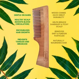PARMY Set Of 5 Neem Tree Wood Comb image 2