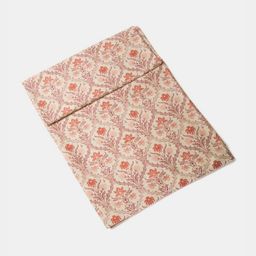 Fabindia Pink & Beige Ethnic Motifs Cotton 120 TC Single Bedsheet with 1 Pillow Covers-image-56