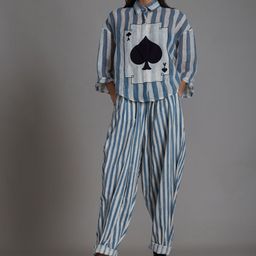 MATI Women Striped Comfort High-Rise Trousers-image-37