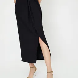 max Draped A-Line Midi Skirt-image-37