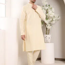 MULTI SHADES Solid Printed Mandarin Collar Straight Kurta With Pyjamas-picture-14