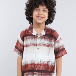taffykids Boys Relaxed Opaque Printed Casual Shirt-image-85