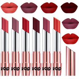 VOLO Set Of 6 Creme Matte Lipsticks 3.5 g Each -Peach-Plum-Tomato Red-Maroon-Cherry-Orange-17