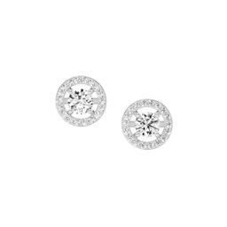 Sparkles Round Shape Halo Diamond Stud Earrings 0.95 Carat 14K-image-62