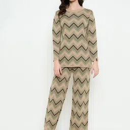 CREATIVE LINE Self Design Sweater With Trouser Co-Ords-image-70