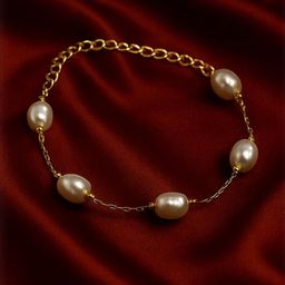 ISHTAARA Women Pearls Gold-Plated Wraparound Bracelet-9