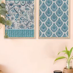 Kotart Brown & Green 2 Piece Wood Wall Paintings-picture-45