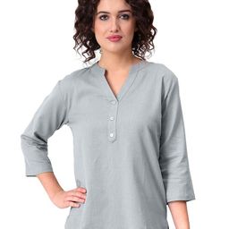 SAADHO Women Solid Pure Cotton Kurti-picture-18
