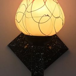 1ST TIME Orange & White Printed Cylinder Shaped Wall Lamp-picture-49