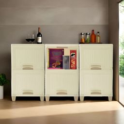 RUBOXA Cream-Coloured Set of 6 Regular Drawer Organiser Organisers-38
