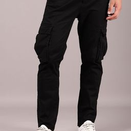 V-Mart Men Mid-Rise Cotton Cargos Trousers-image-98