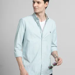 SIMON CARTER LONDON Vertical Striped Button-Down Collar Slim Fit Opaque Casual Shirt-image-56