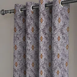 Lunar Days Unisex Set Of 1 Grey Ripple Fold Regular Window Curtain image 2