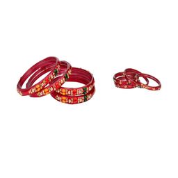 SOMIL Set Of 8 Multi Alloy Artificial Stones and Beads Antique Bangles-image-77