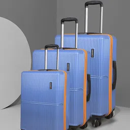 MOVE-MEANT Set Of 3 Textured Hard-Sided Trolley Suitcase-6