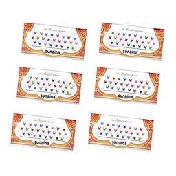 Sunaina Set Of 6 Velvet Half Moon Shape Bindi-0