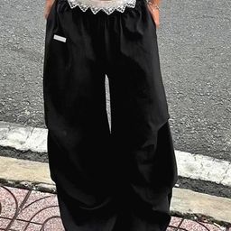 KPOP Women Comfort Loose Fit Mid-Rise Trousers-picture-18