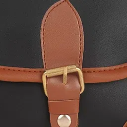 YOYOWING PU Structured Sling Bag with Cut Work image 4