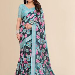 Moda Rapido Floral Printed Zari Saree-picture-30