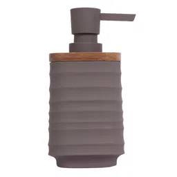 FabSeasons Brown Textured Plastic Soap Dispenser-35