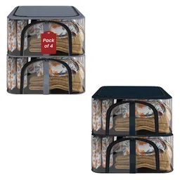 Kuber Industries Navy Blue Set of 4 Regular Drawer Organiser Organisers-15