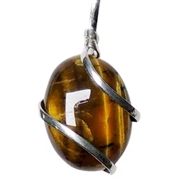 VIBESLE Brown Cat Eye Oval Pendants-image-1