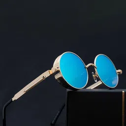 RICH CLUB Unisex Round Sunglasses with UV Protected Lens-41