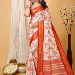 HI FI NX Ethnic Motifs Zari Silk Cotton Chanderi Saree-picture-28