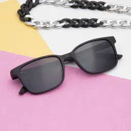 Ted Smith Unisex Black Wayfarer Sunglasses With Polarised Lens-image-90